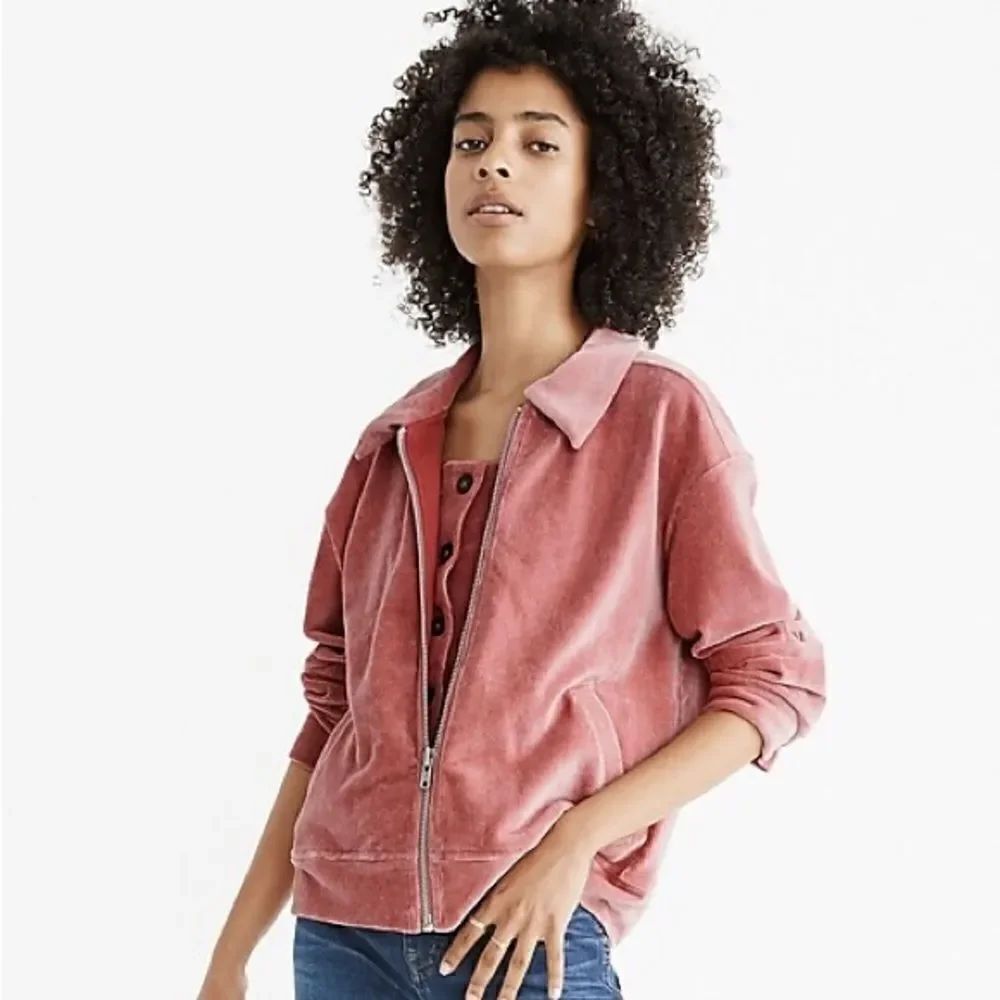 Madewell Texture & Thread Velour Corduroy Bomber Jacket